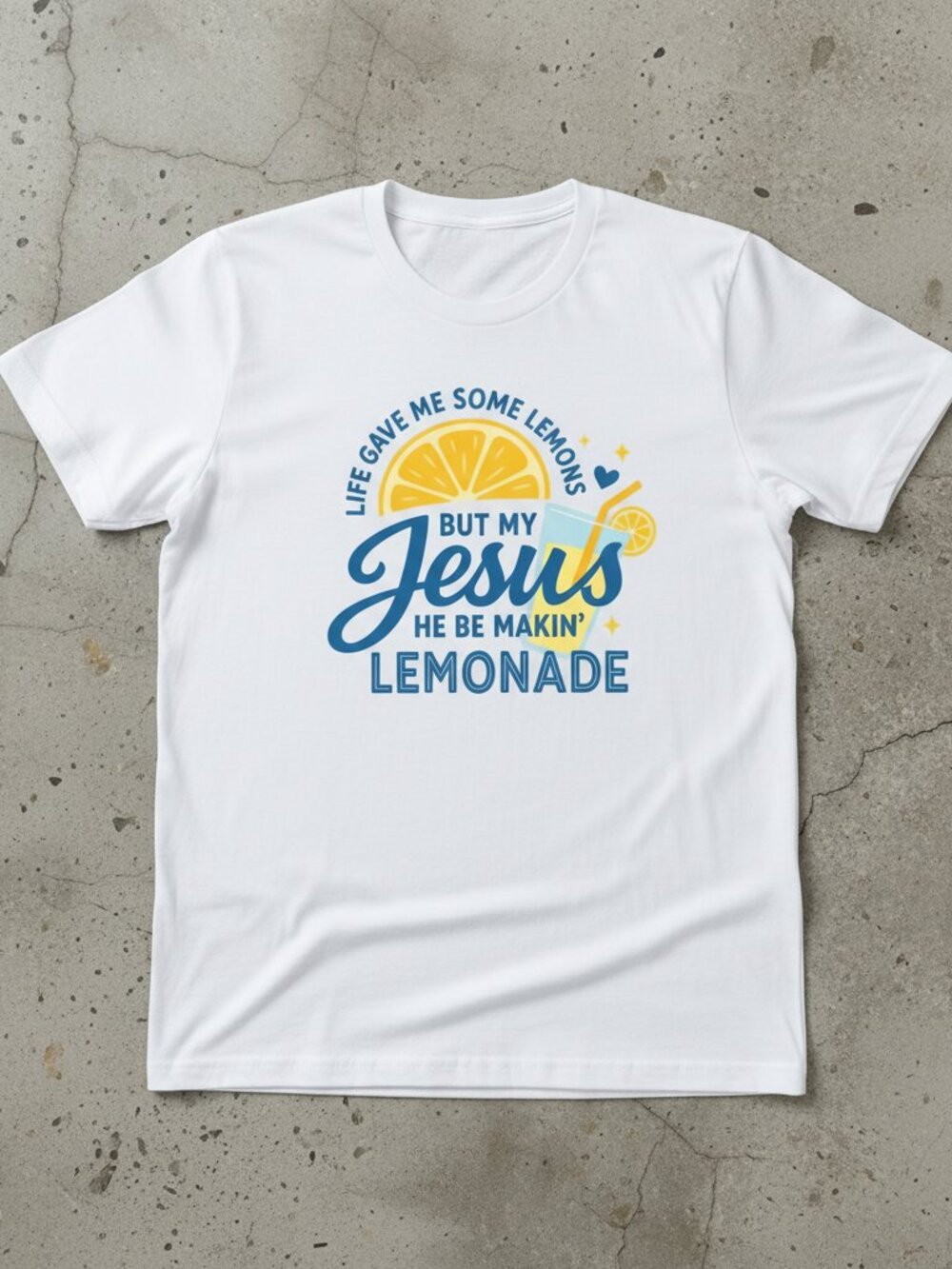 Christian Lemonade T-Shirt | Faith Inspired Jesus Graphic Tee | Cute Inspiration